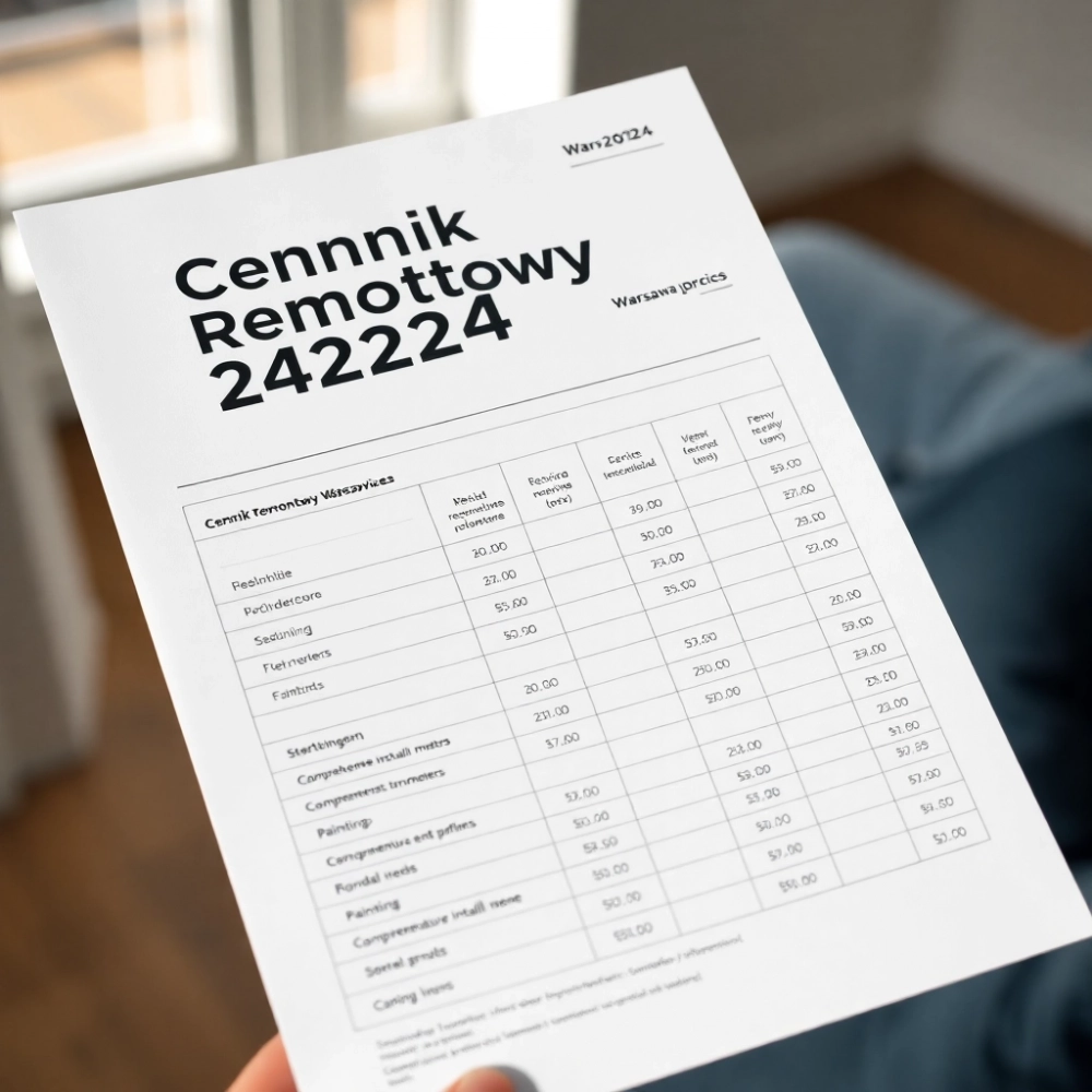 Cennik Remontowy Warszawa 2024