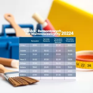 Cennik Usług Remontowych 2024 Warmińsko Mazurskie