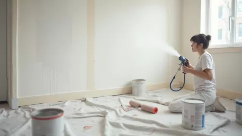 Malowanie natryskowe najpierw ściany czy sufit