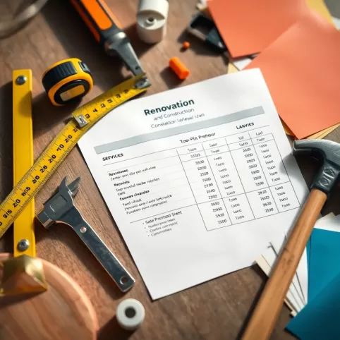 Usługi Remontowo Budowlane Cennik